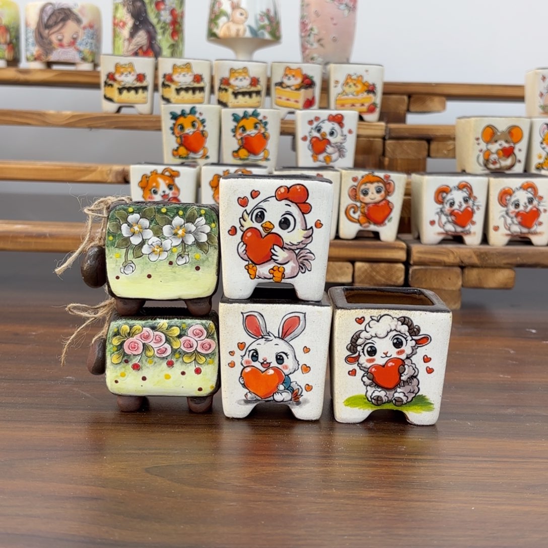 芭****23456889手绘花盆