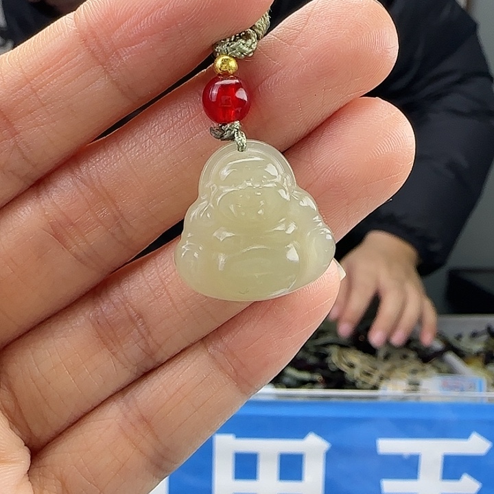 和田玉未镶嵌颈饰20mm