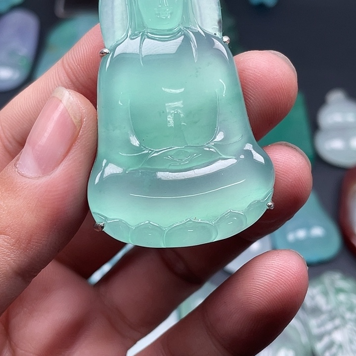 爱*素衣观音，晴紫色，缅优，微绵