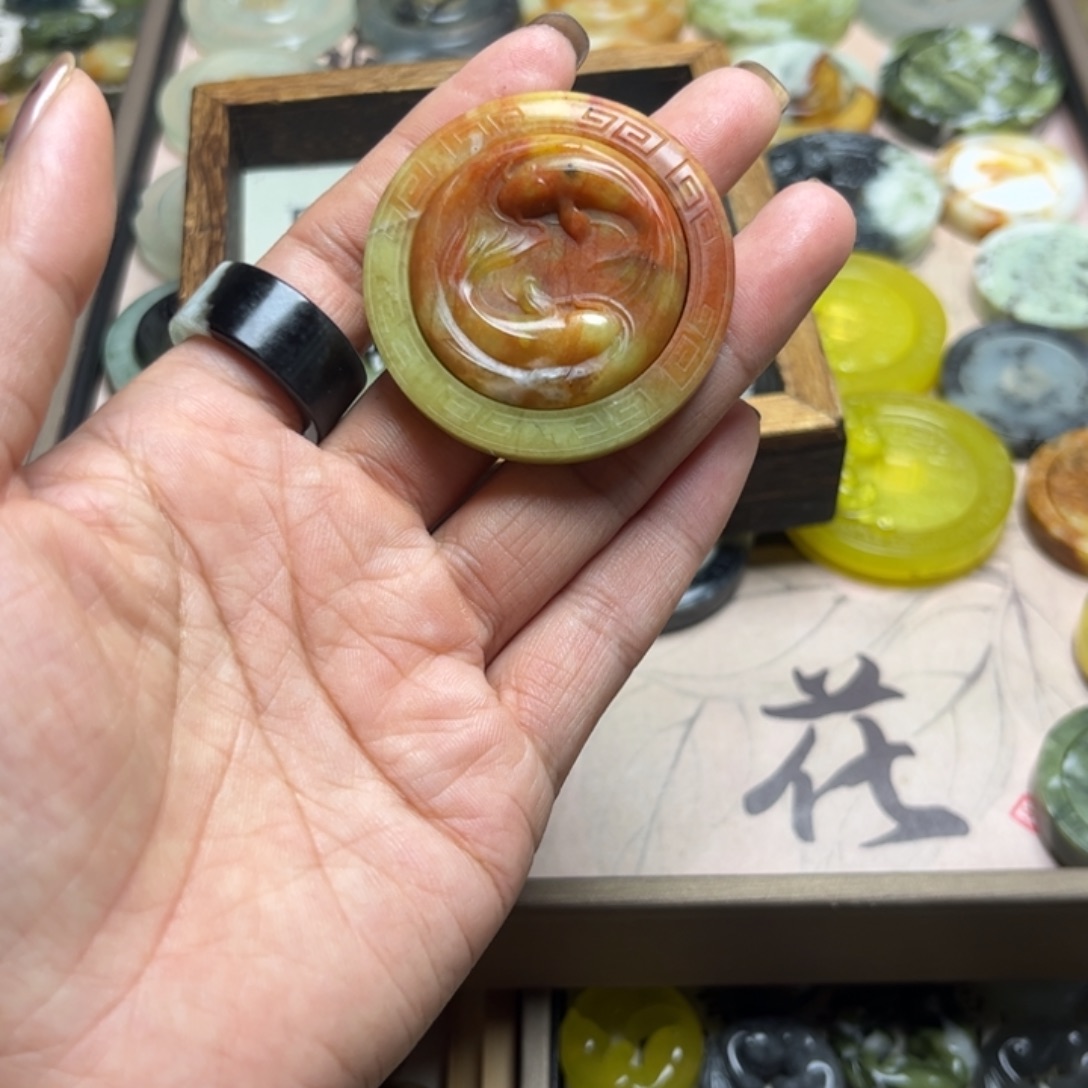 *****蛇纹石玉合金颈饰