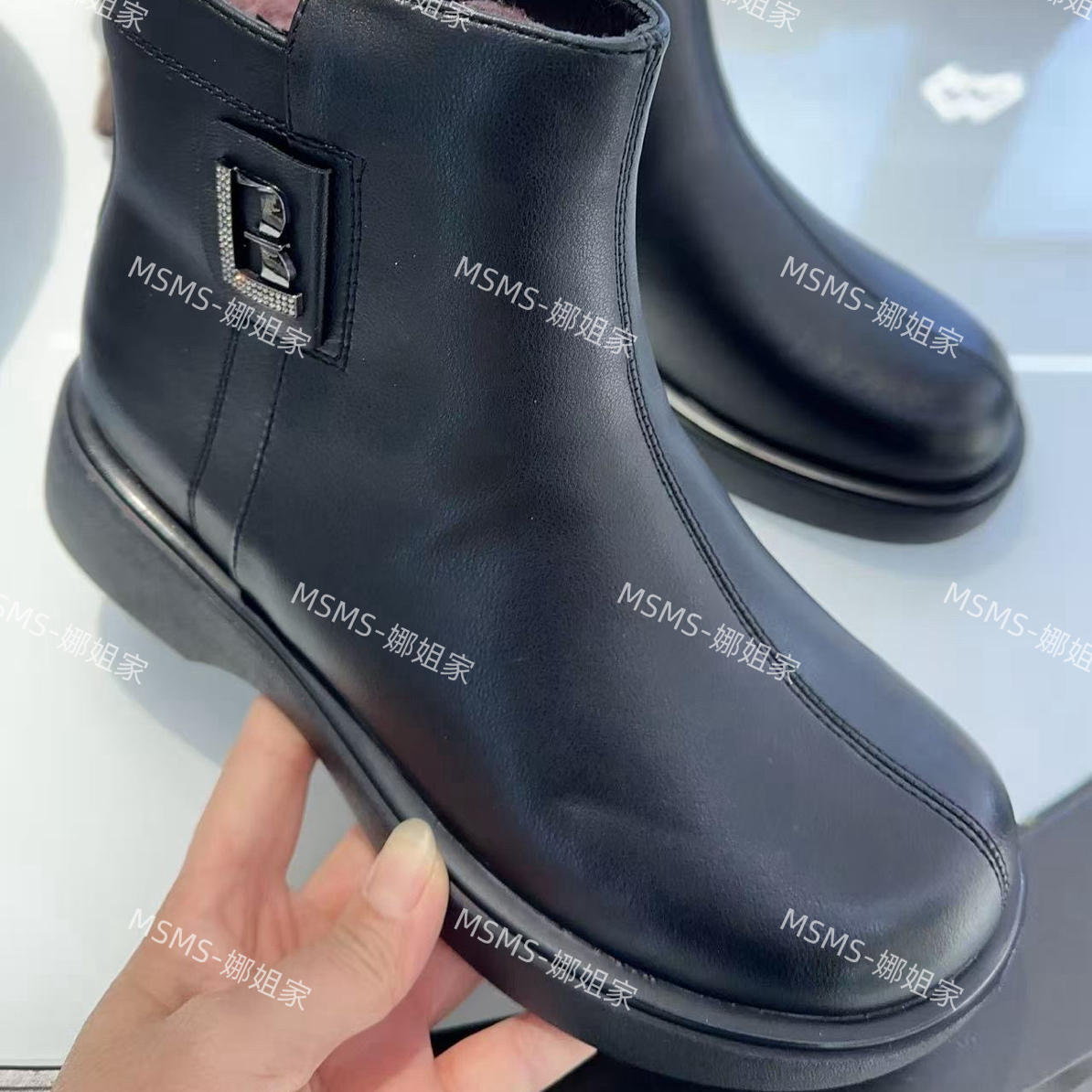 8576妈妈鞋加绒马丁靴