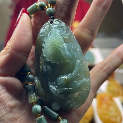 岫玉挂件合金云**轻挂件