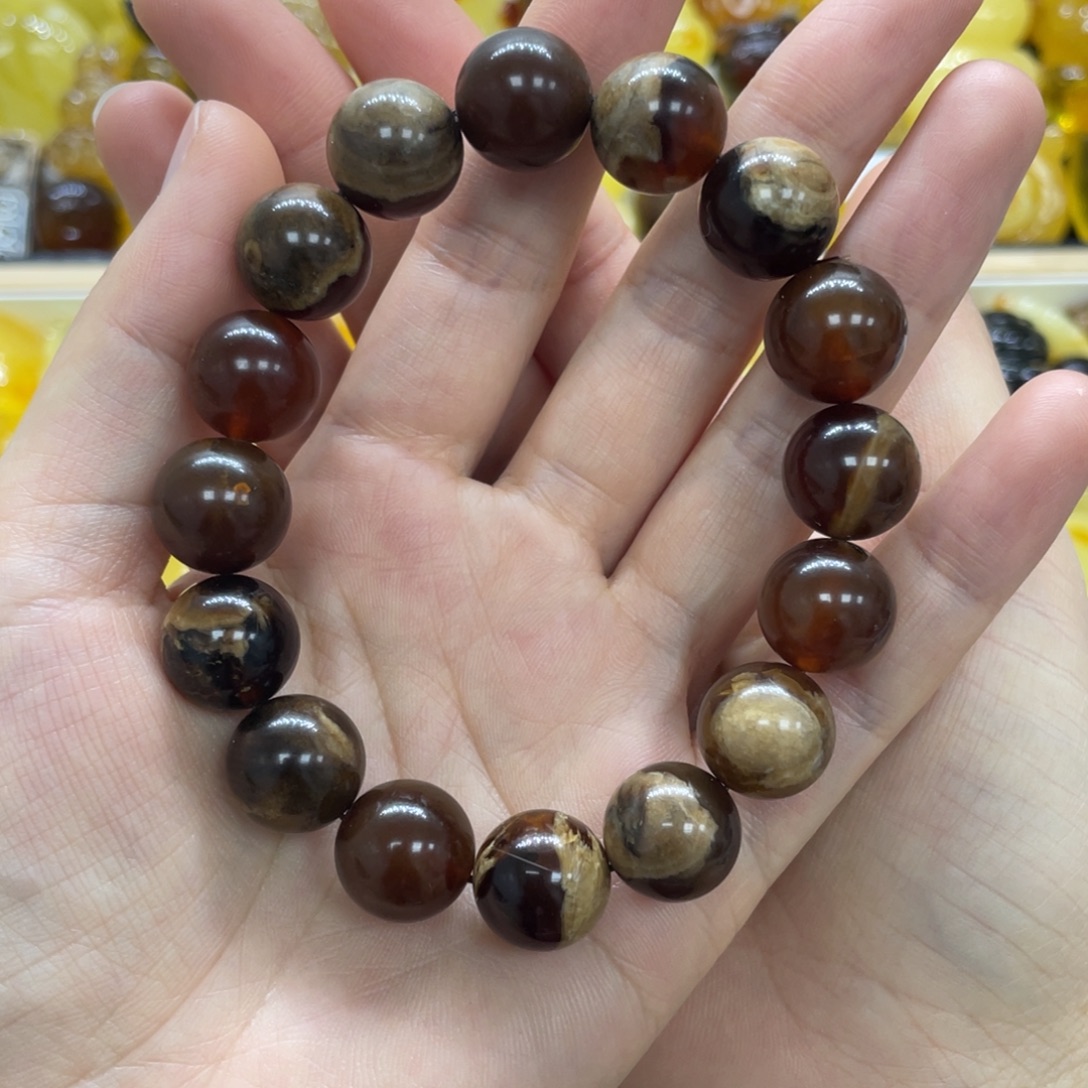 琥珀未镶嵌裸石天然琥珀13+mm