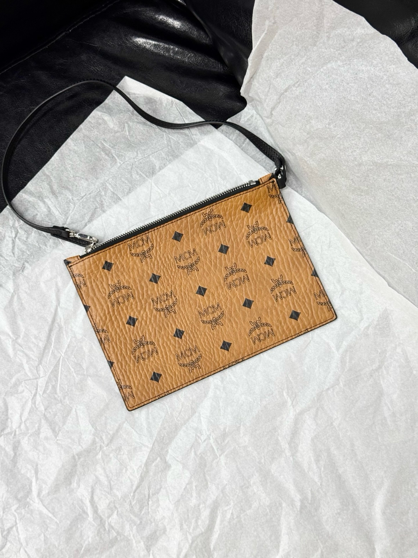 95新 MCM mcm 焦糖色单肩包