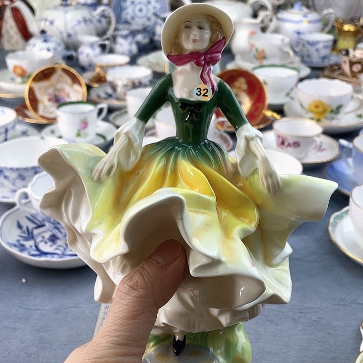 中古瓷器小房子盘子