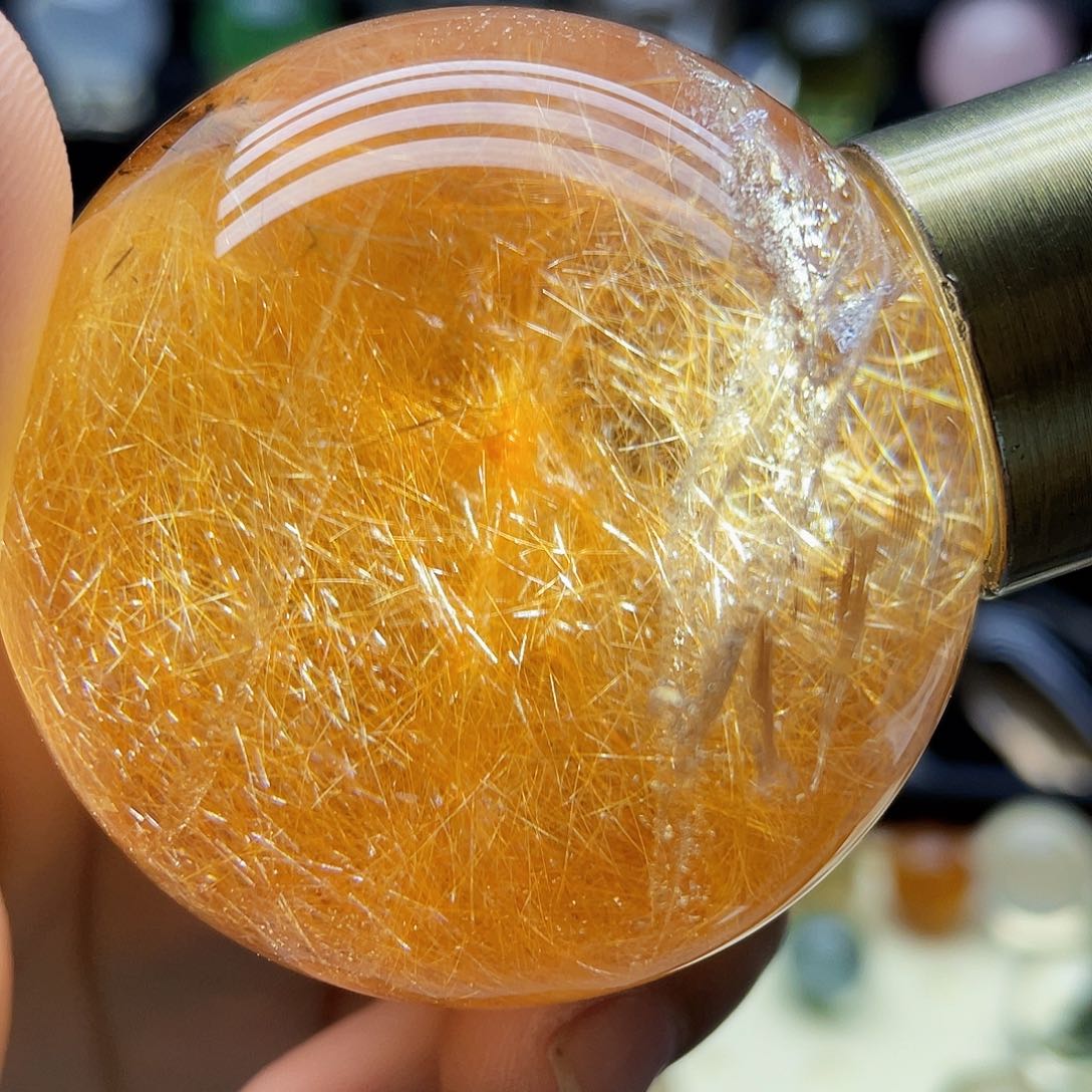 未镶嵌珠宝半成品水晶兔毛51.8mm