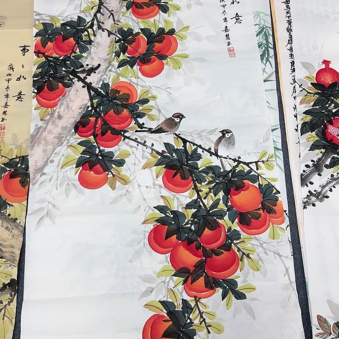 国画赵*墨尺寸70X138手绘作品