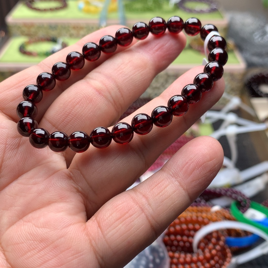 石榴石未镶嵌手串7