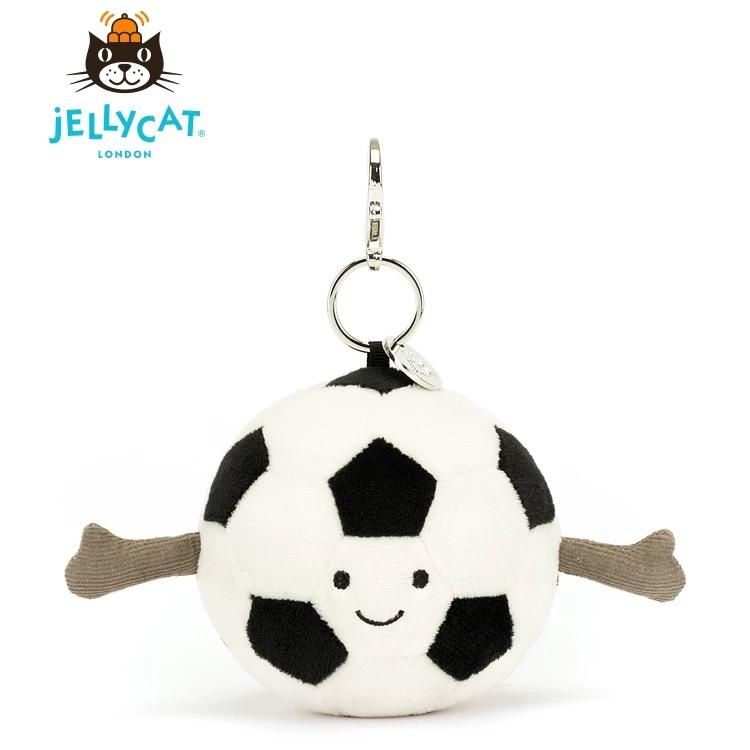 英国Jellycat趣味运动足球挂件包包挂饰钥匙扣毛绒玩具