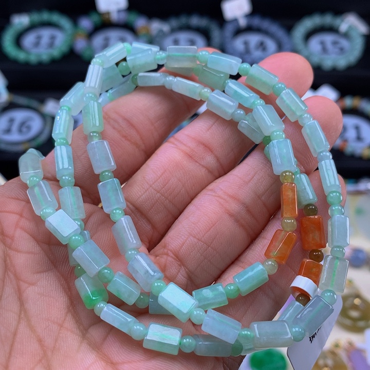 翡翠手链未镶嵌 翡翠 