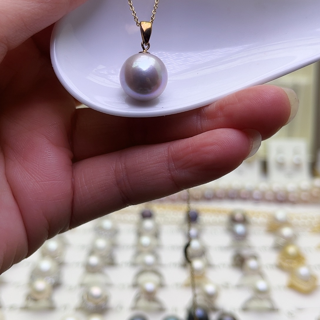 耳饰银S925镶嵌淡水珍珠