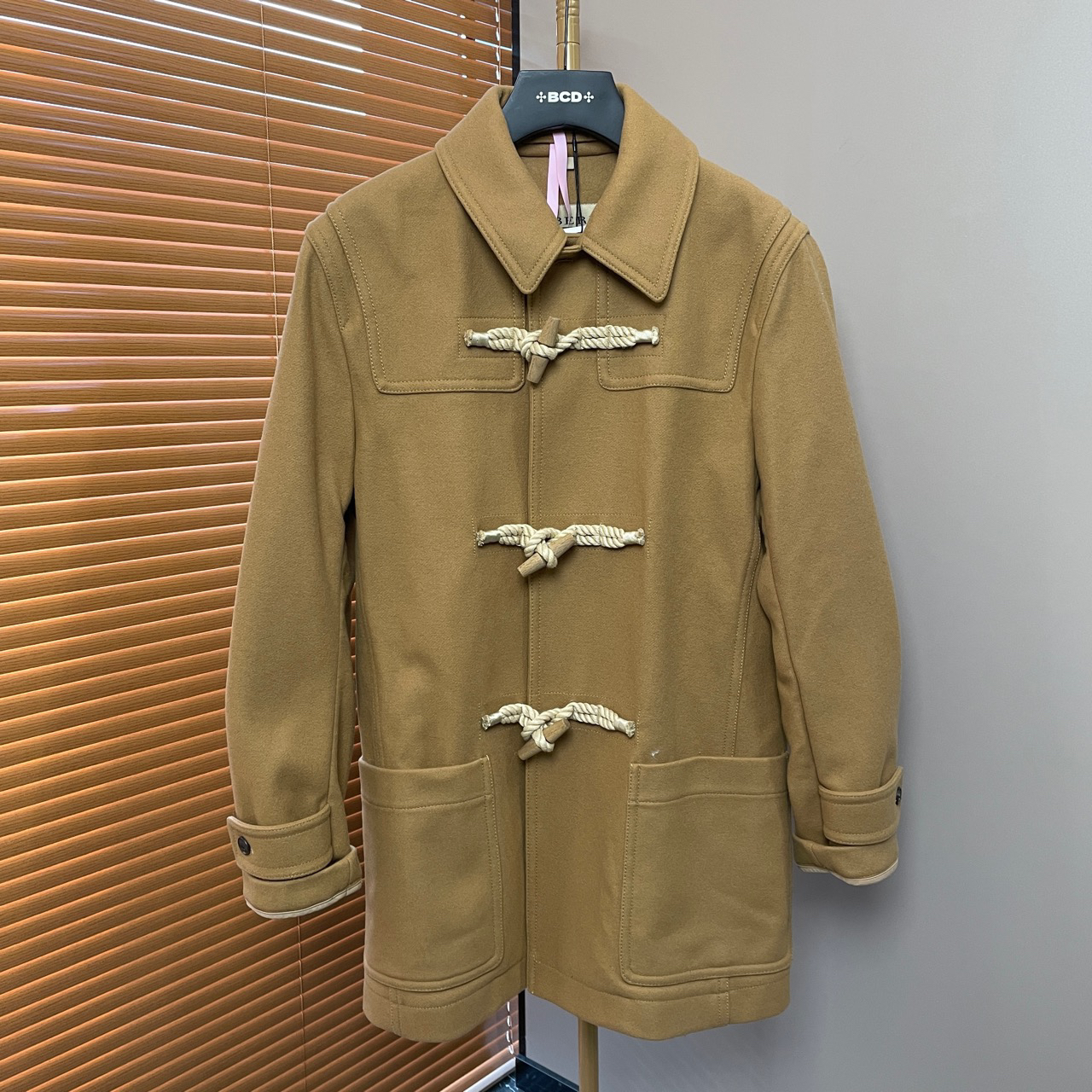 99新 BURBERRY/博柏利 /男款卡其色牛角扣大衣/S/99新/SI500574