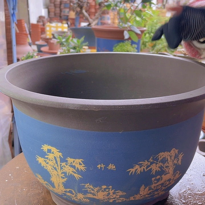 紫砂宜兴紫砂蓝熊猫大