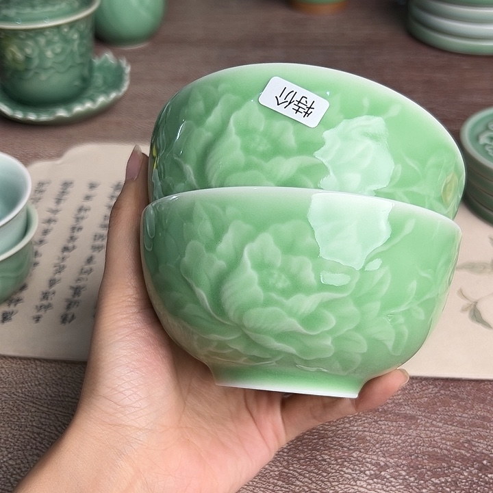 龙泉云间青瓷小米茶器