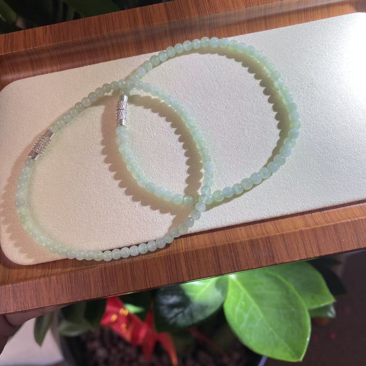 小米珠缅甸翡翠手串时尚百搭