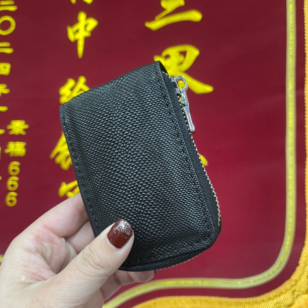 定制稀有皮-黑-男士卡包