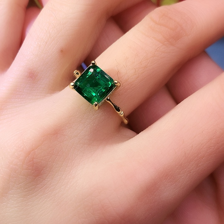 透辉石戒指银S925镶嵌