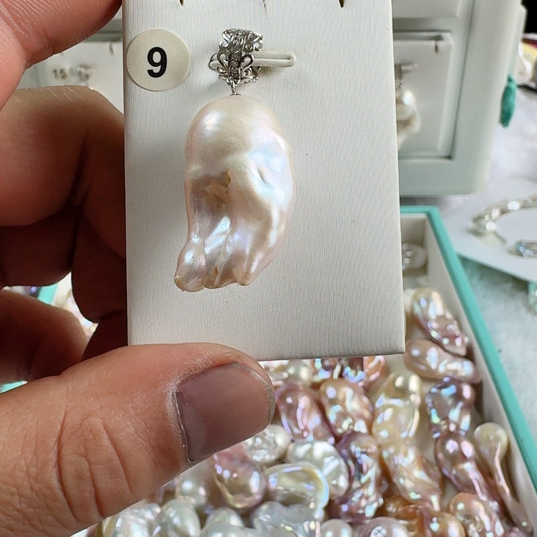 淡水珍珠颈饰银S925镶嵌