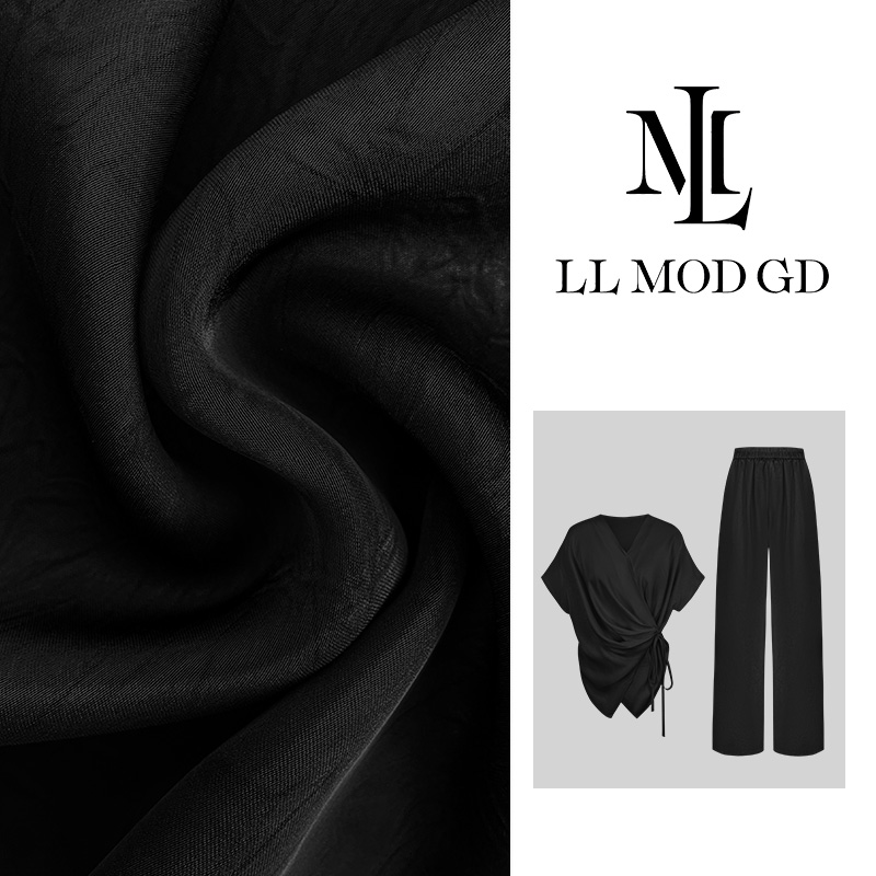 LL·MOD·GD【苏苏】短袖长裤俩件套女显瘦简约潮流套装YL-251376