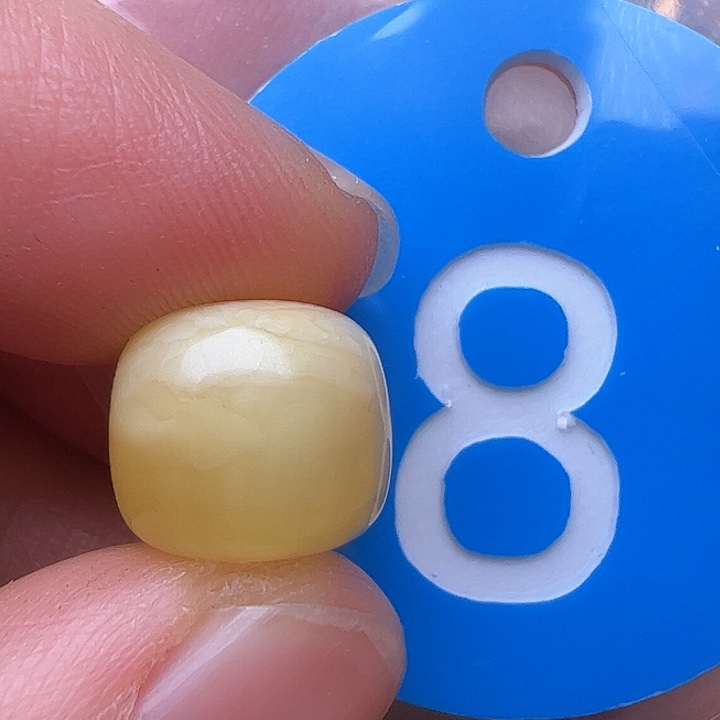 蜜蜡裸石未镶嵌花粉11m m