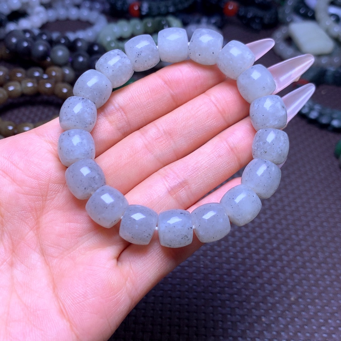 和田玉未镶嵌手串卡12