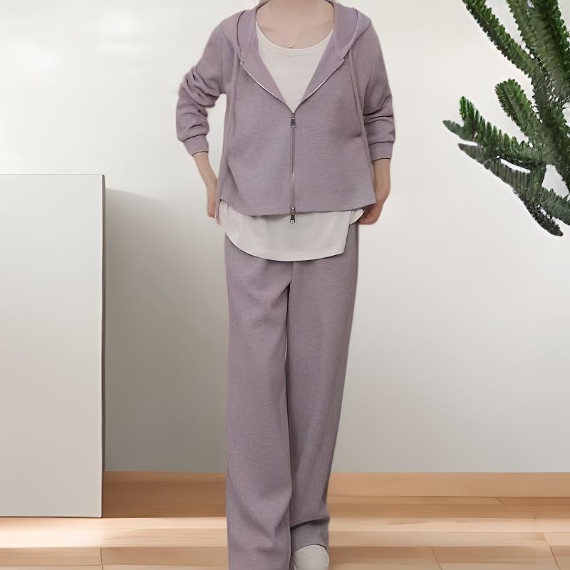 新款气质休闲显瘦爆款洋气早春穿搭一整套女慵懒假两件卫衣+裤子