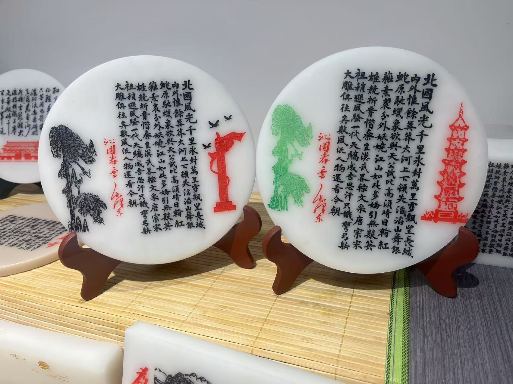 天然石头雕刻适合办公桌家居茶桌装饰