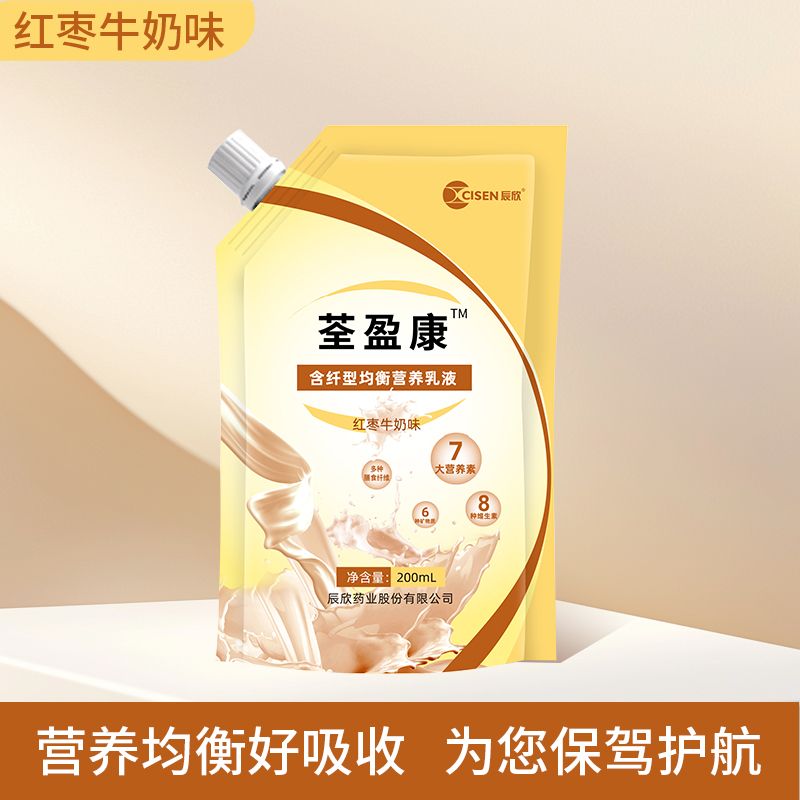 荃盈康含纤型均衡营养乳液红枣牛奶味