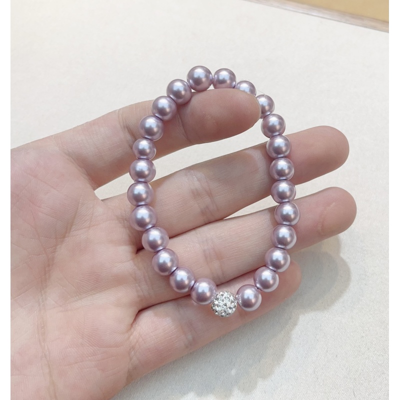 铜合金树脂手链 淡紫百搭手链2034