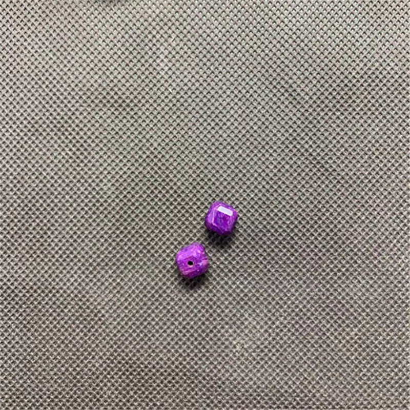 时尚丝绒紫方糖舒8MM散珠s1329多样性发一
