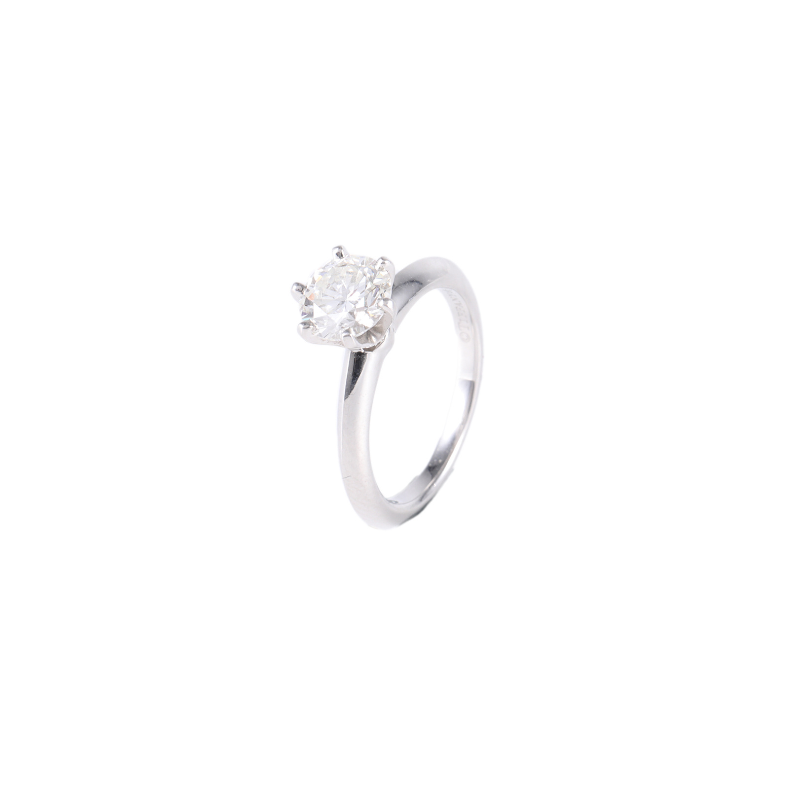 99新 Tiffany & Co./蒂芙尼 小花6珊 六爪钻戒 1.10克I色vs1 48码
