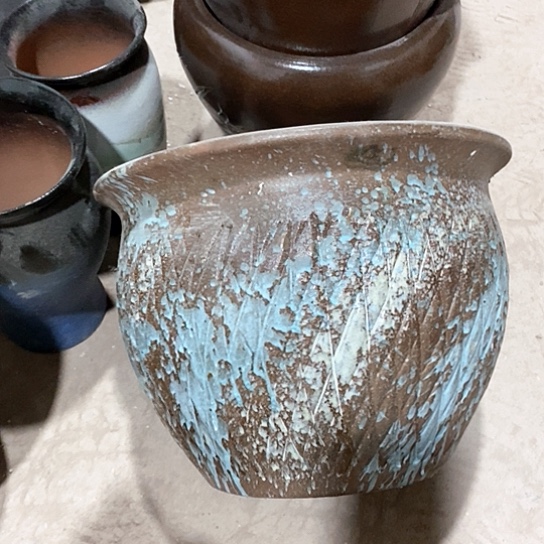 紫砂花盆口34高度25磕碰瑕疵磕碰