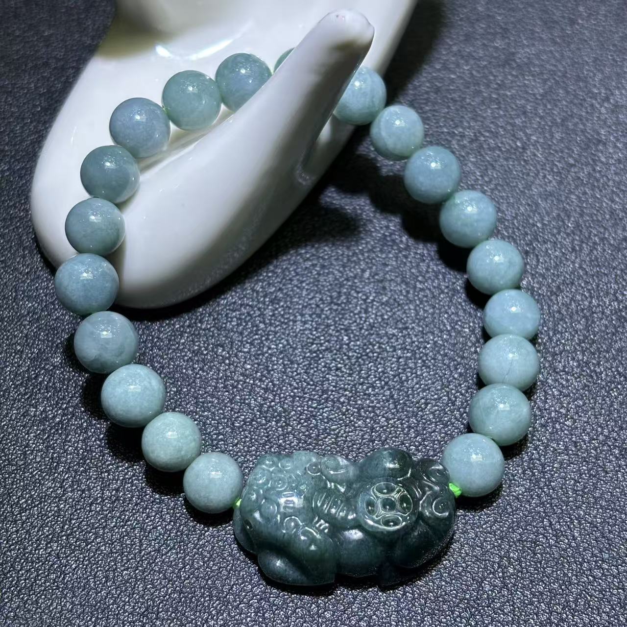 A5403【任会长珠宝】A货-翡翠貔貅手串-送礼佳品