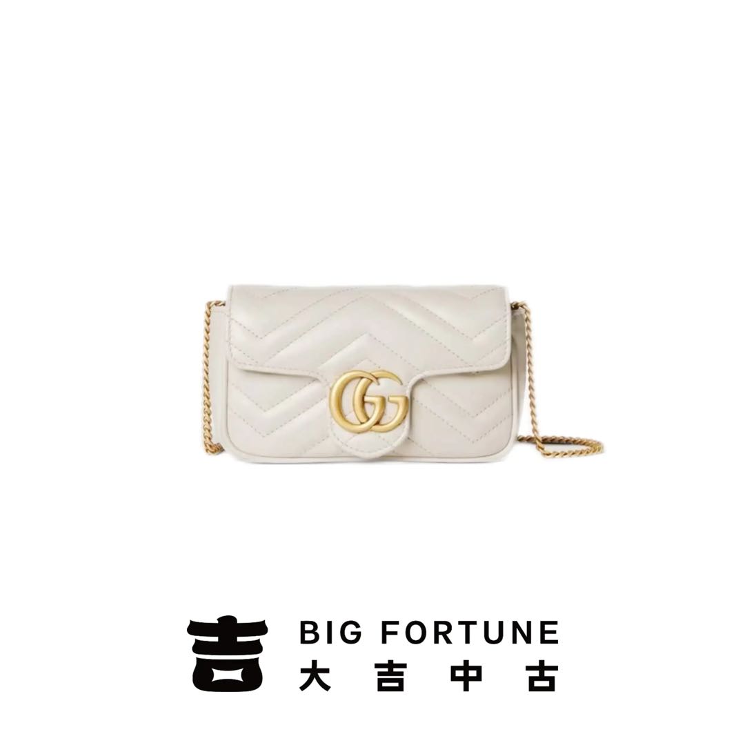 大吉中古/Gucci古驰白金马蒙supermini斜挎包