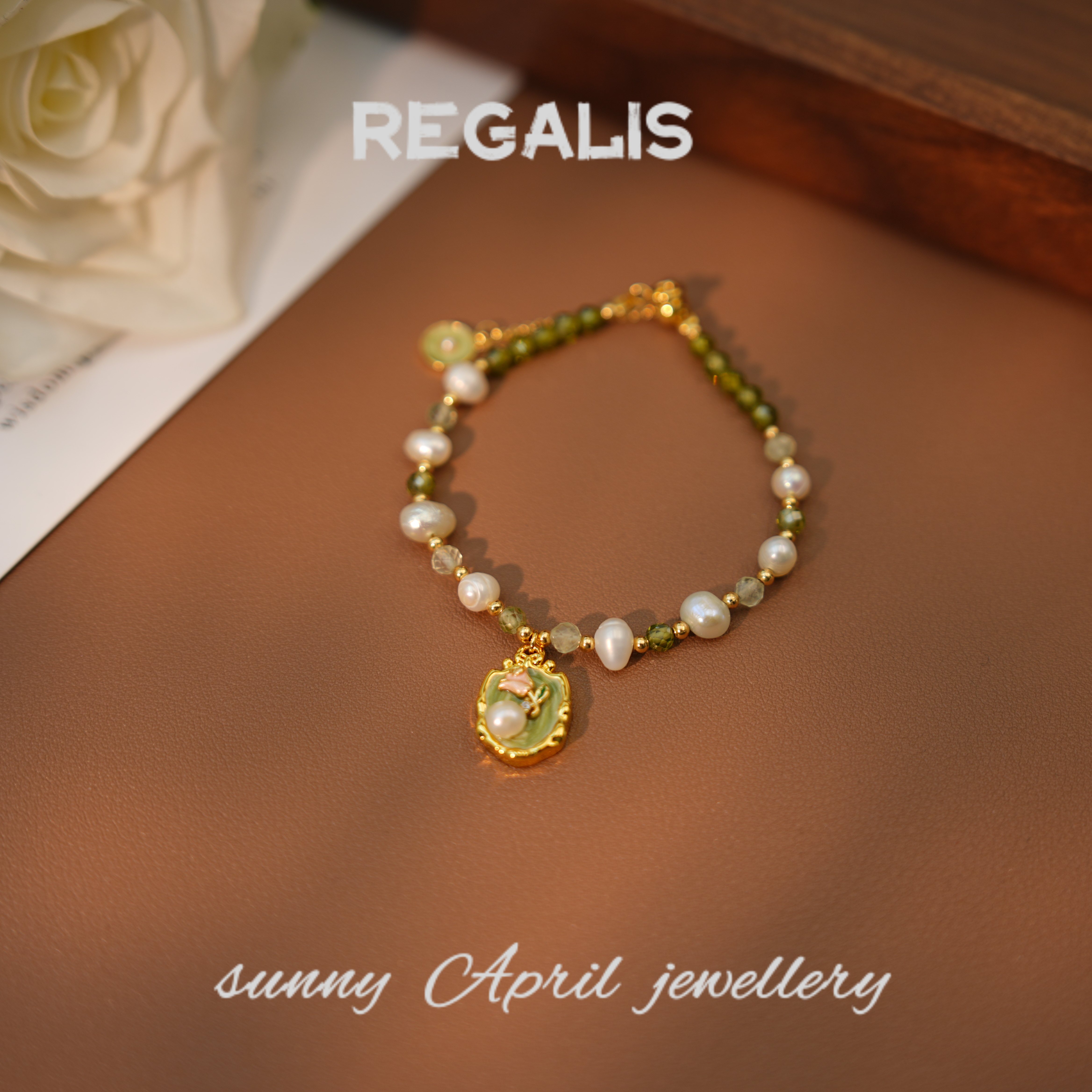 铜合金手链 女海洋生物植物花卉复古港风手链百搭温柔S1022