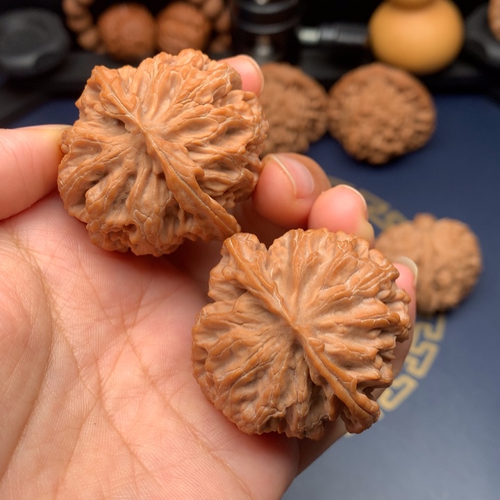 文玩核桃把件41粉皮球体苹果园全品