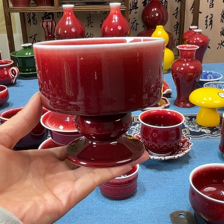 景德镇陶瓷大高脚杯