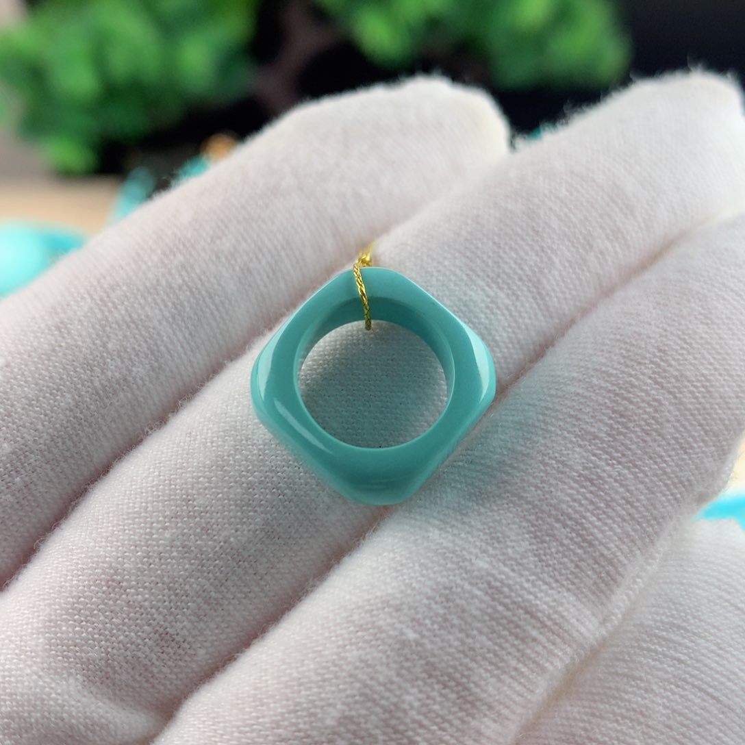 【闪购商品】绿松石跑环内径卡10.5未镶嵌