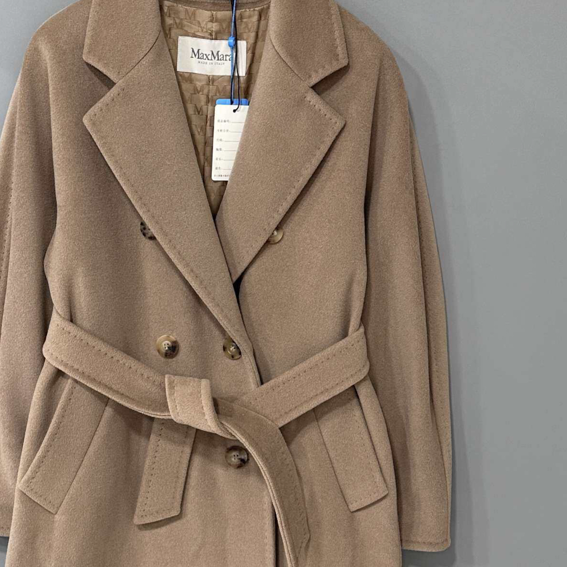 99新 MaxMara 驼色101801大衣 MaxMara / 38码/14375