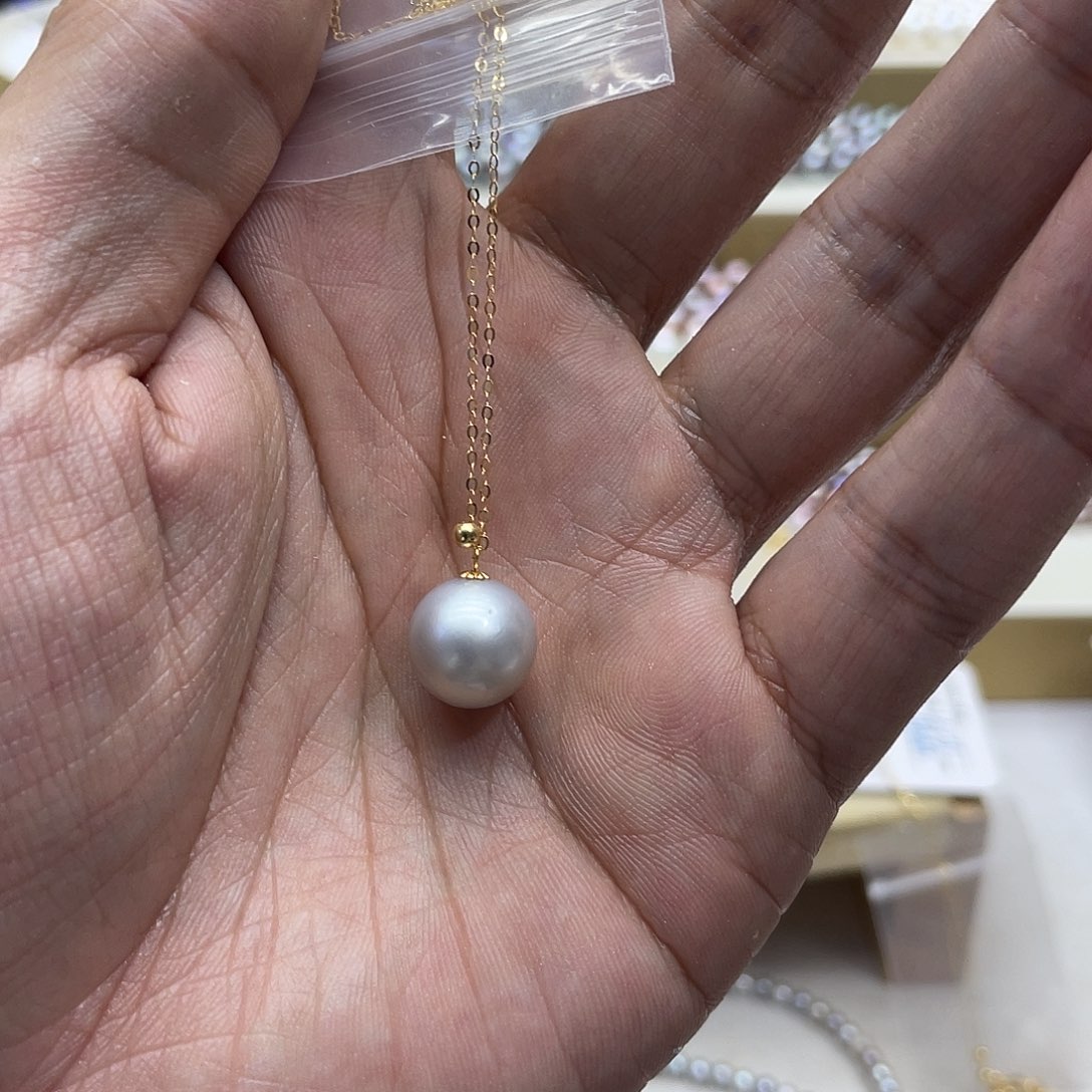 海水珍珠18K金镶嵌颈饰