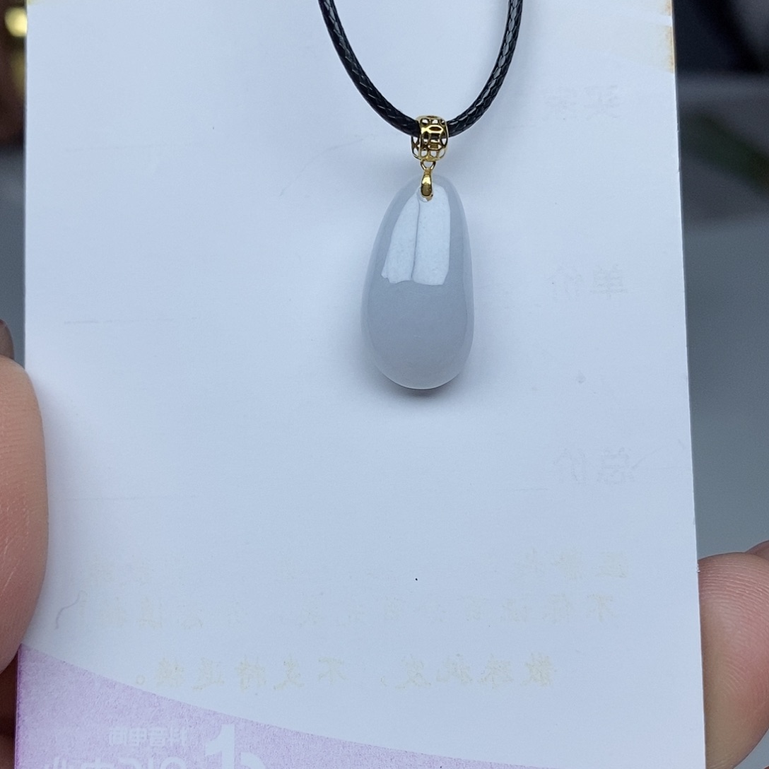 翡翠颈饰18K金镶嵌多样性发货18K金扣头