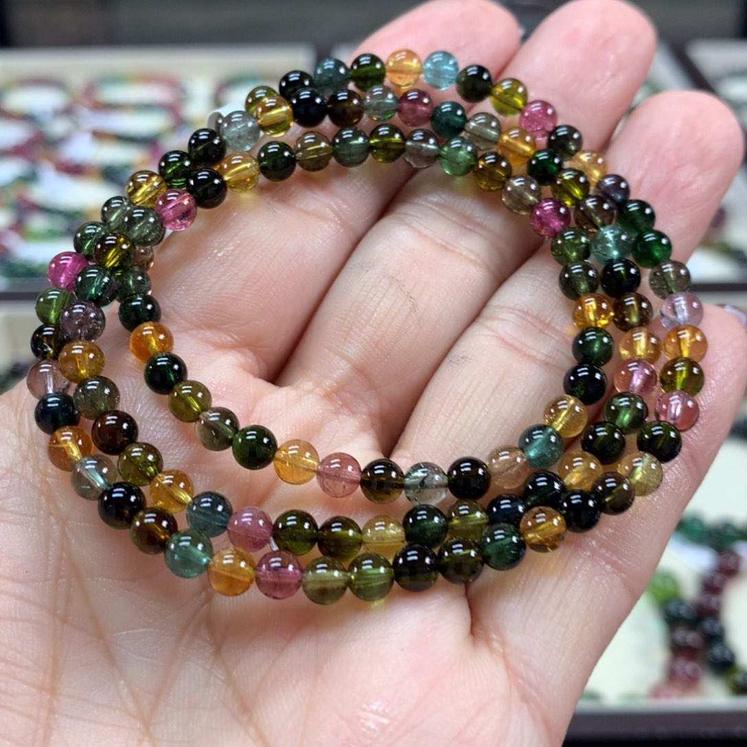 碧玺手链未镶嵌4.7毫米左右