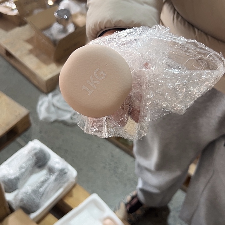 全新马卡龙浸塑哑铃1公斤一对