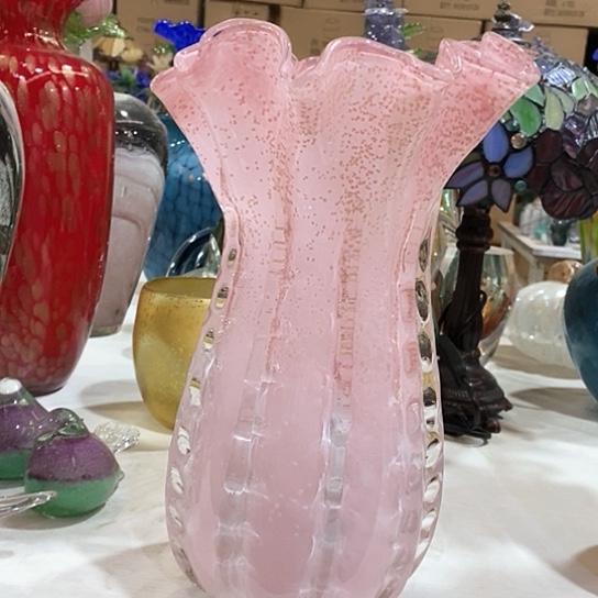 琉璃花瓶高32厘米口径15厘米