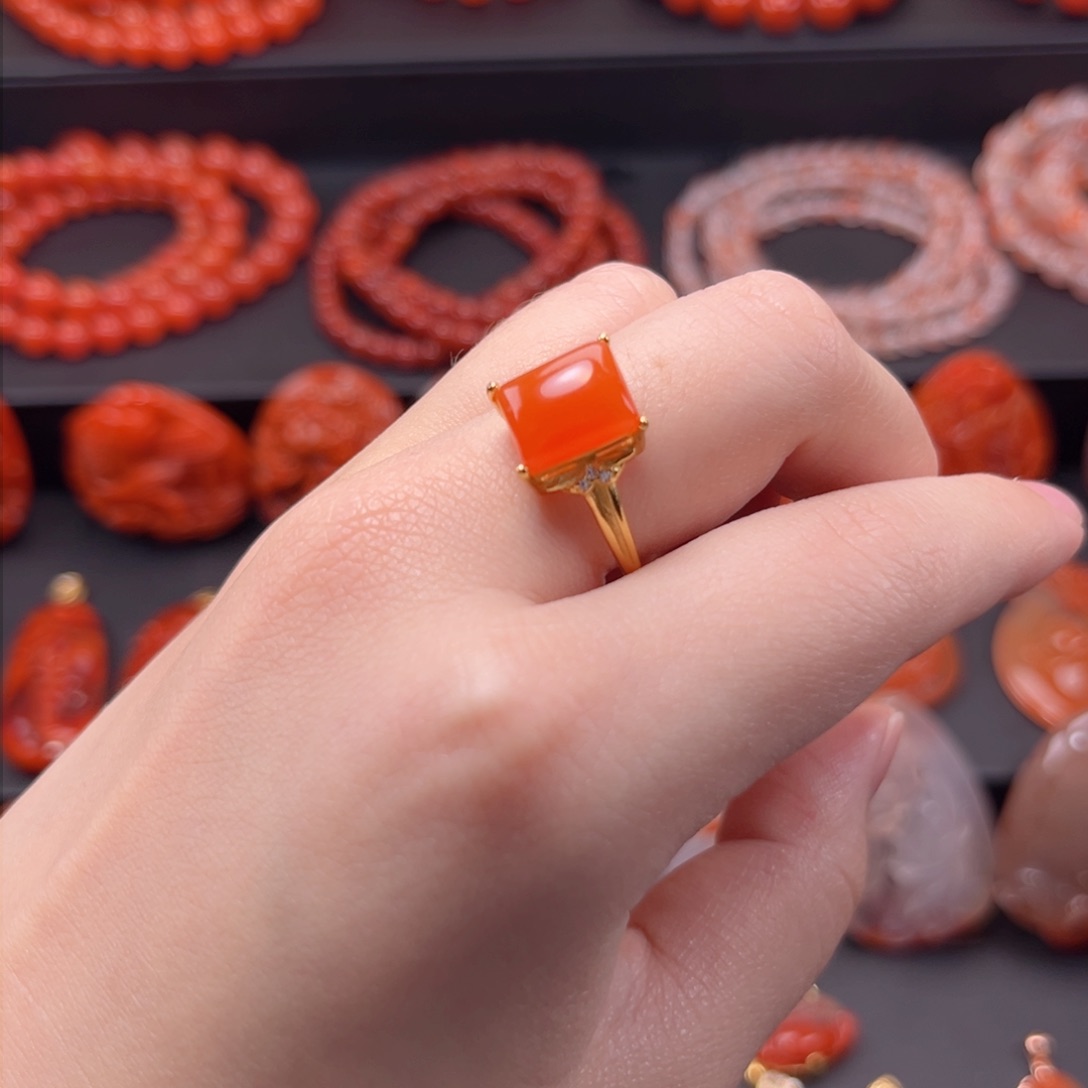 南红玛瑙南红银S925镶嵌