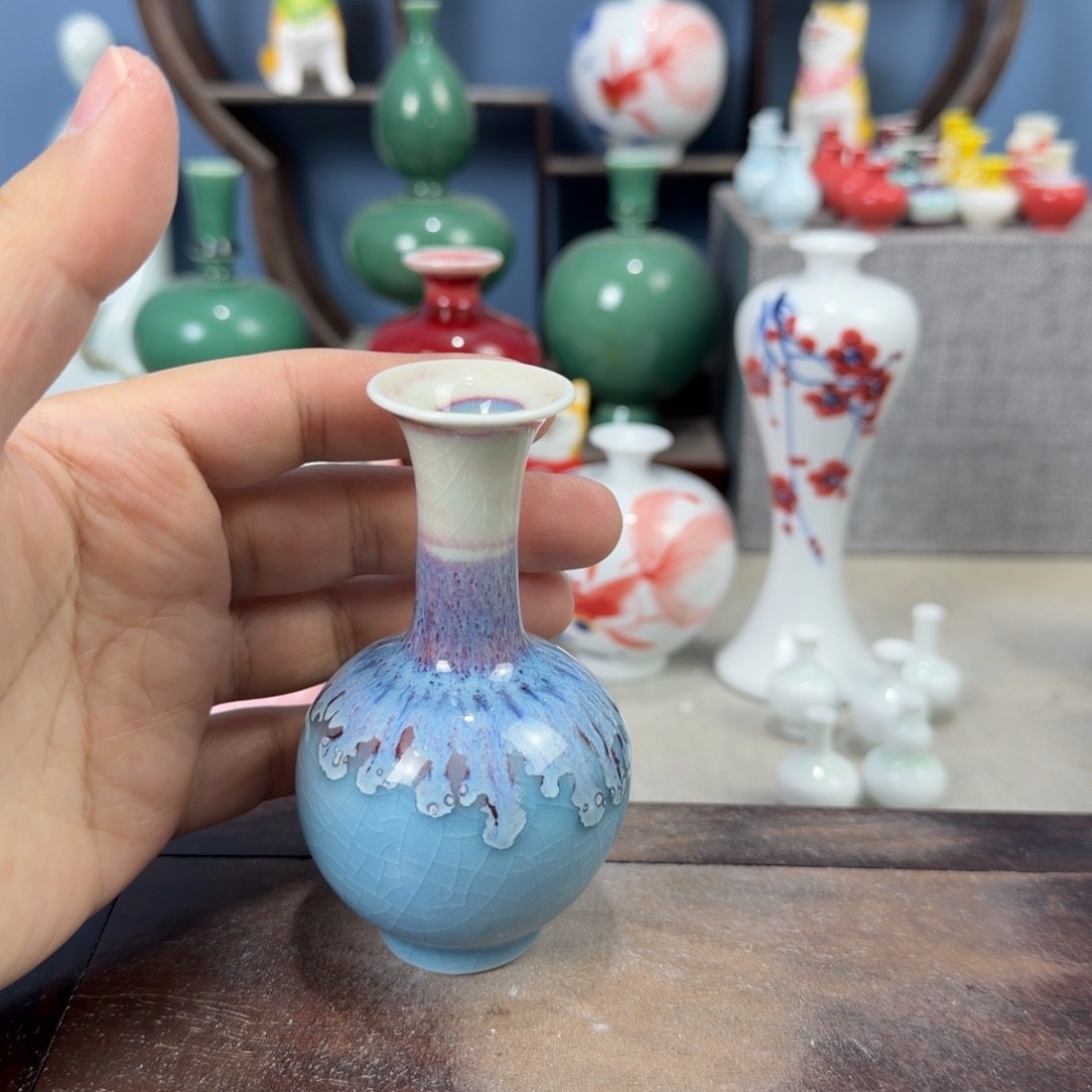 陶瓷手工小花器摆件