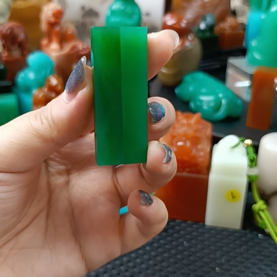 寿山石印石牙签对章