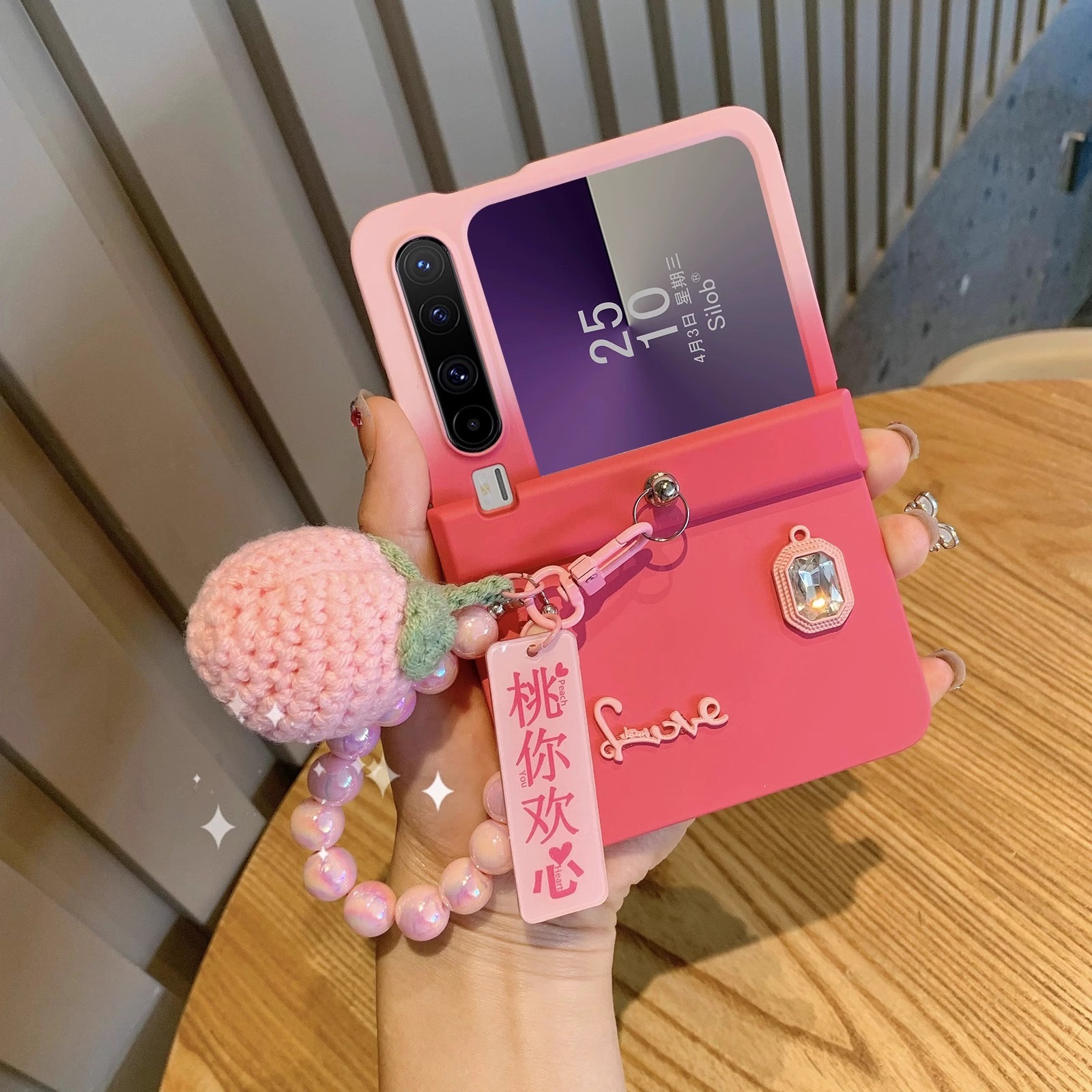适用华为pura X阔折叠手机壳典藏版壳膜一体桃你欢心渐变女保护套