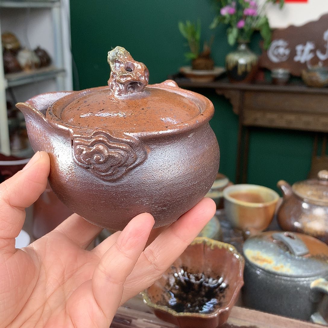 紫砂柴烧纯自然柴烧