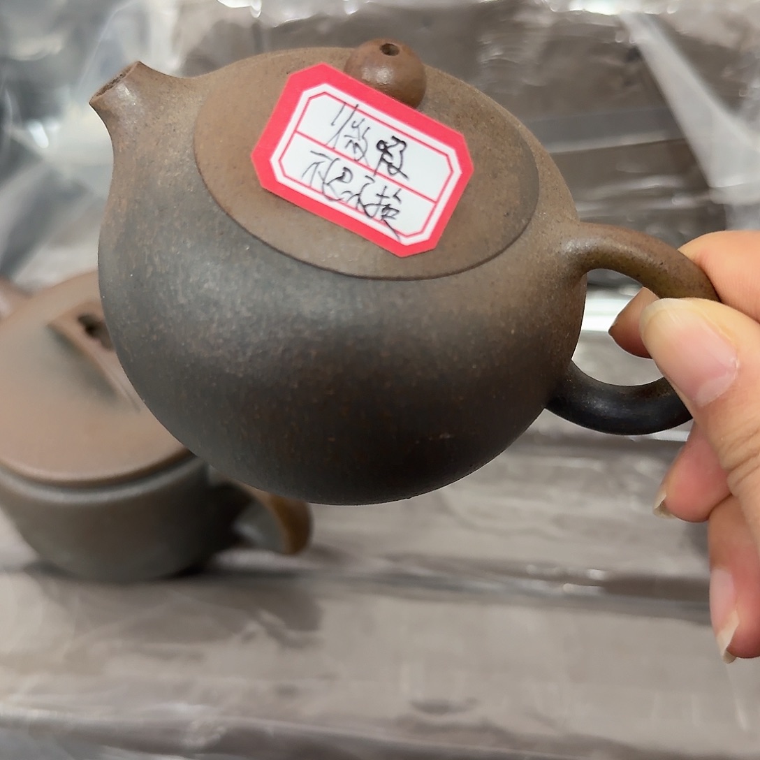 紫砂茶壶黄龙山原矿青降坡190